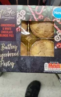 Gingerbread and white chocolate blondie pies