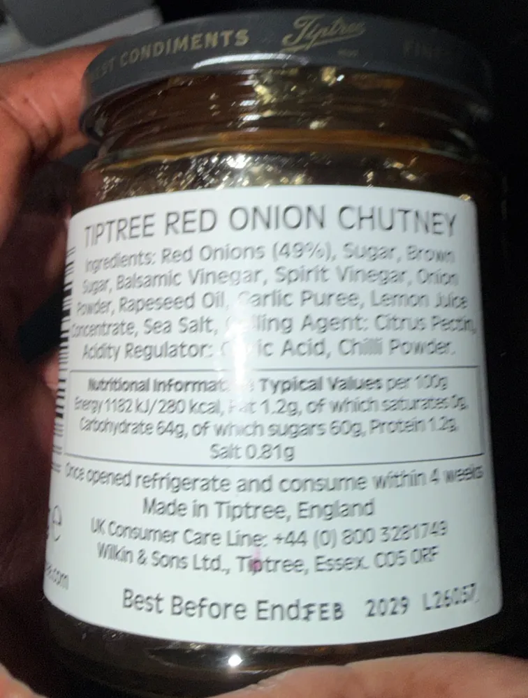 Tiptree Red Onion Chutney