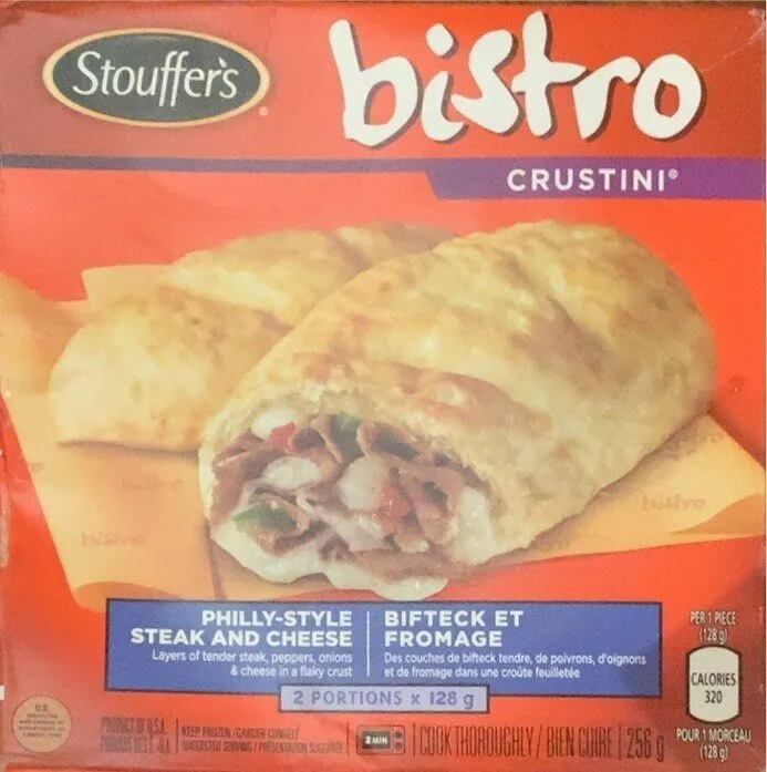Bifteck et fromage bistro crustini