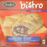 Bifteck et fromage bistro crustini