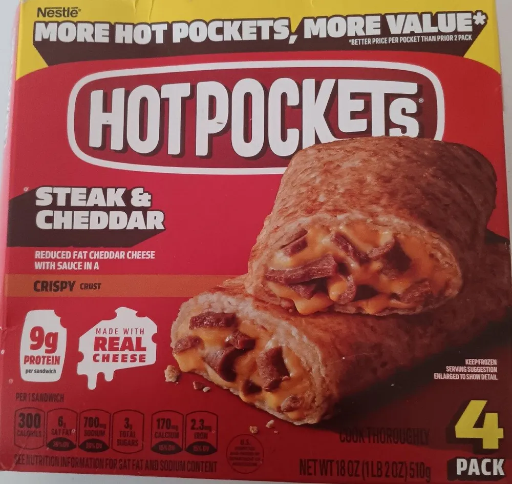 Steak & Cheddar Hot Pockets