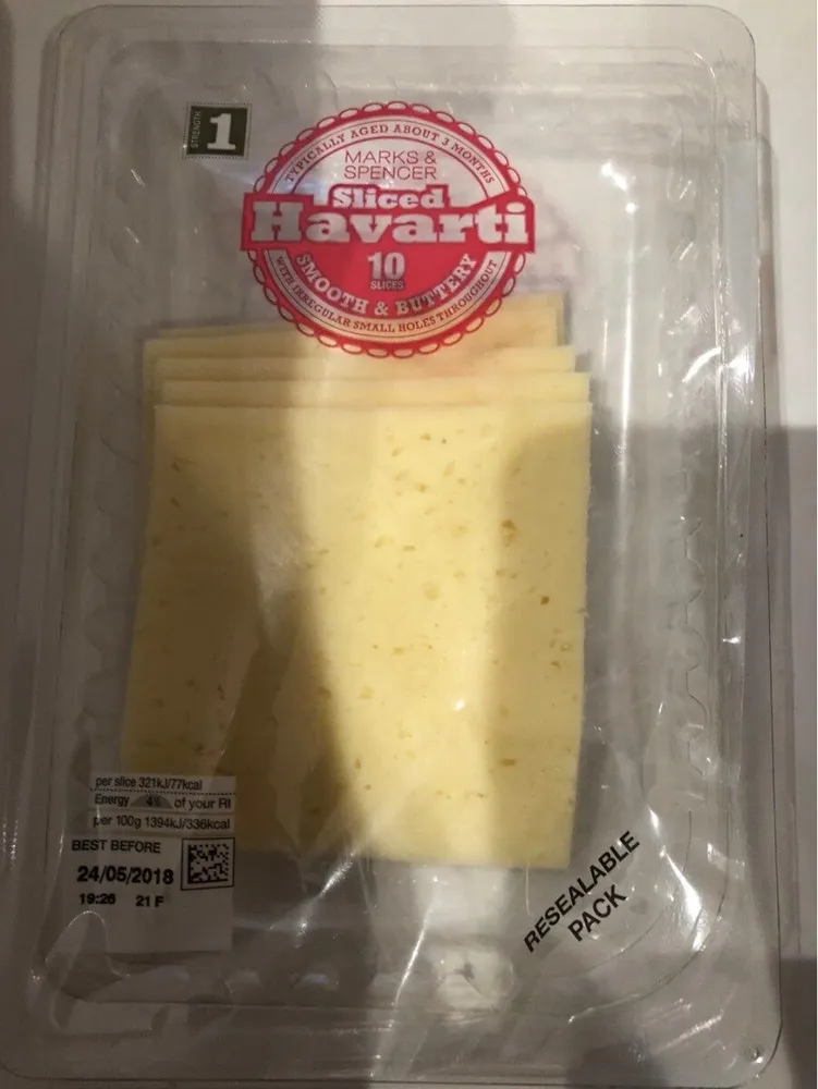 Sliced havarti