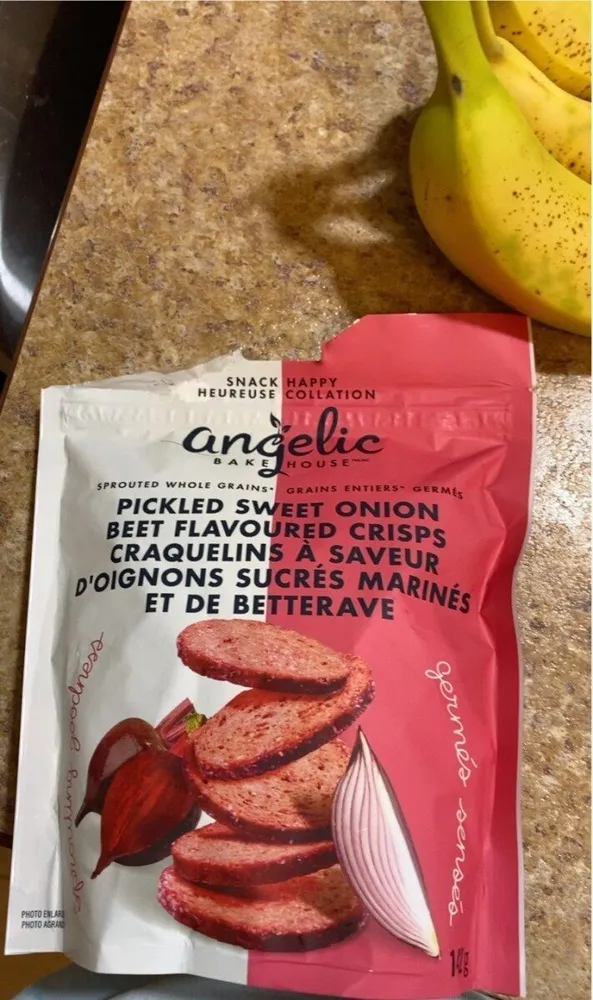 Craquelins à saveur d’ognions sucrés marinés et de bettrave
