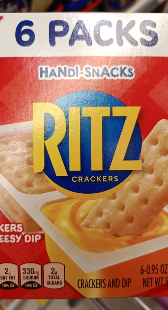 Kraft handi-snacks ritz two compartment snacks crackers n cheez 1x5.7 oz