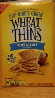 Nabisco wheat thins crackers hint of salt 1x9.100 oz