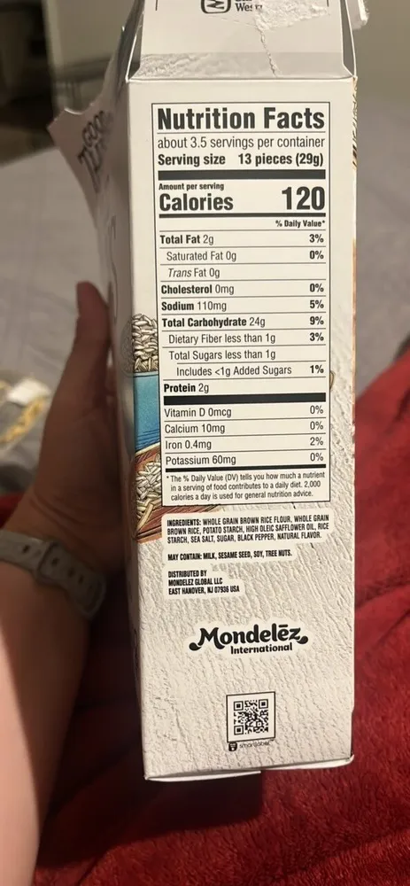 sea salt & pepper rice snacks