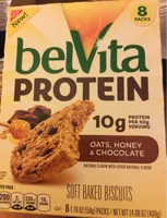 Oats, honey & chocolate protein soft baked biscuits, oats, honey & chocolate