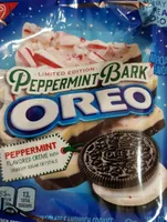 Limited edition peppermint bark chocolate sandwich cookies, peppermint bark