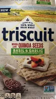 Basil & garlic woven with quinoa seeds crackers, basil & garlic
