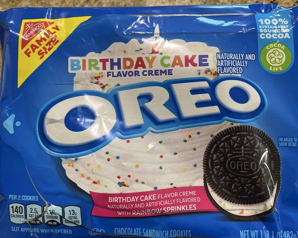 Birthday Cake Flavor Creme Oreo Chocolate Sandwich Cookies