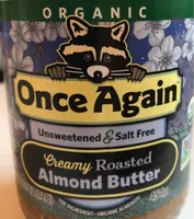 Organic Almond Butter - Roasted - Creamy - Unsweetened & Salt Free