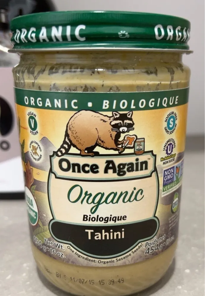 Organic Tahini - Unsweetened & Salt Free