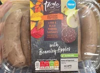 Hog and Black Pudding Sausages with Bramley Apples