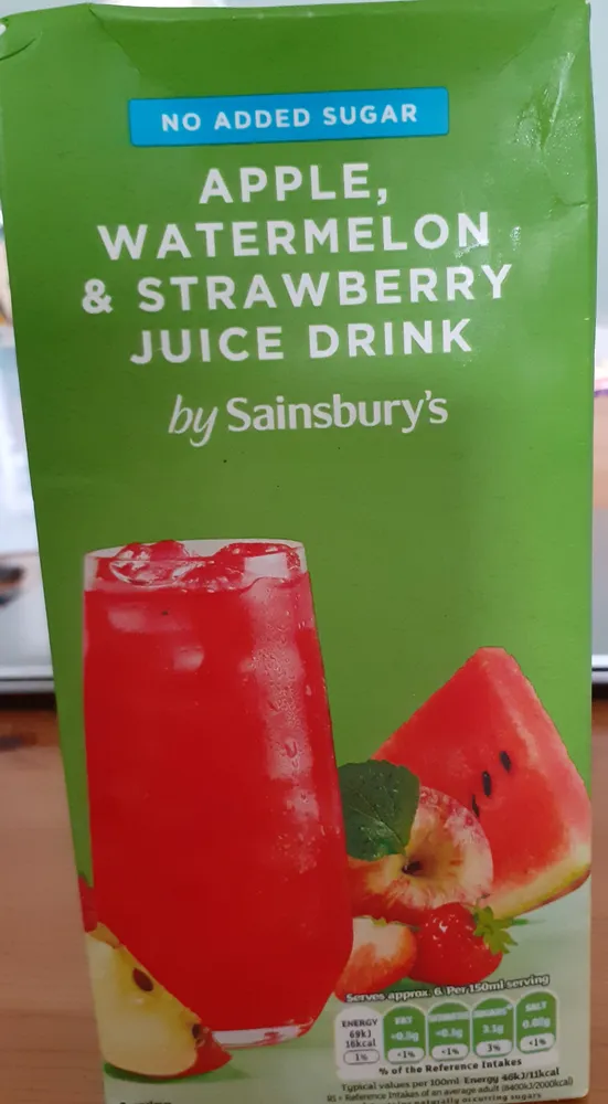 Apple, Watermelon & Strawberry Juice Drink