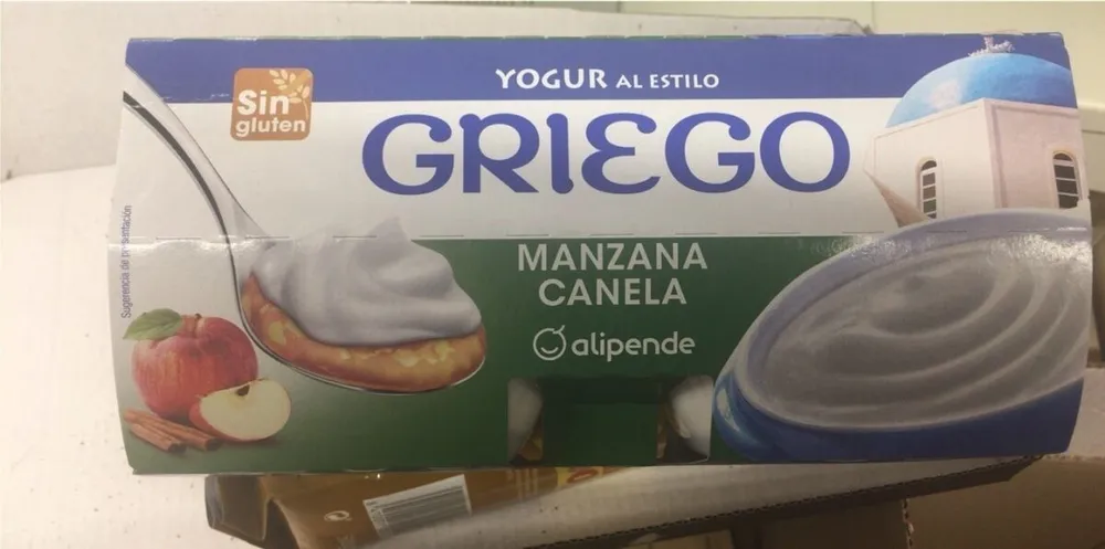 Yogur griego manzana canela