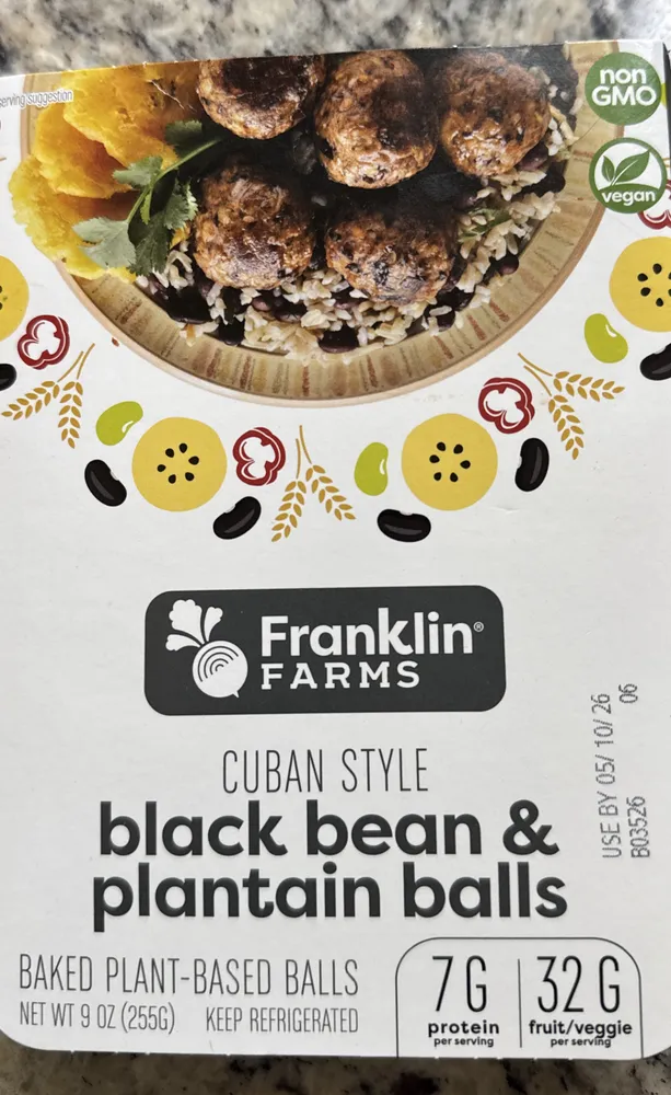 Cuban style, black bean and plantain balls