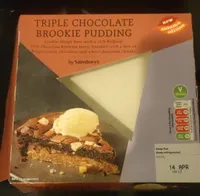 Triple chocolate brookie pudding