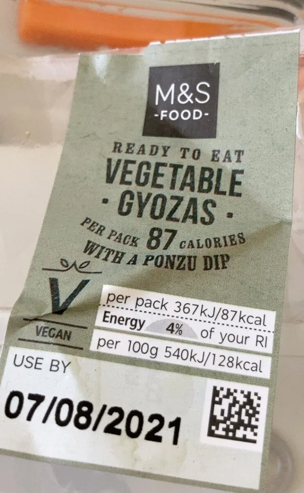 vegatable gyozas