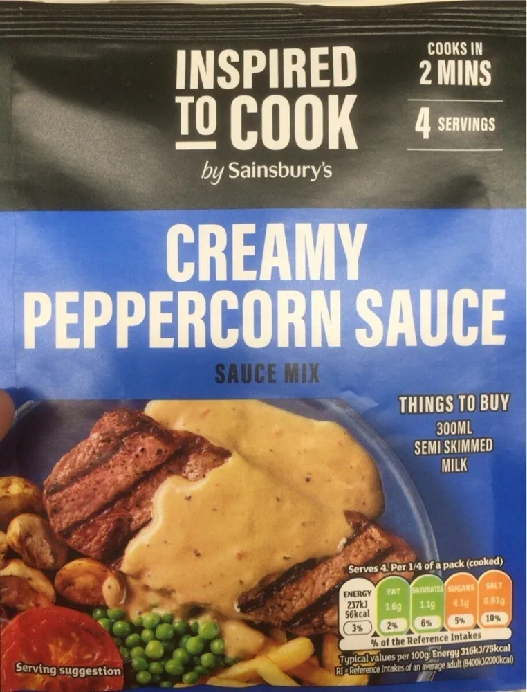 Creamy peppercorn sauce mix