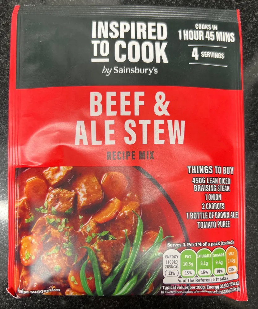 Beef & ale stew recipe mix