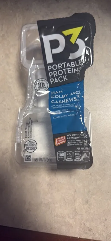 Portable Protein Pack Ham Colby Jack Cashews