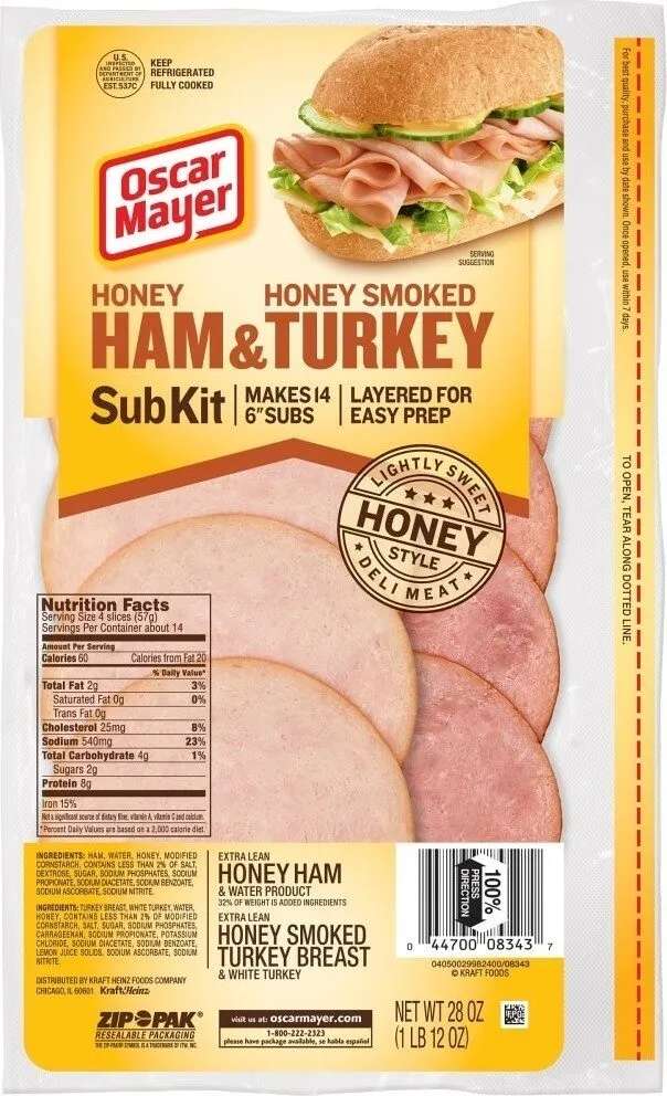 Honey Ham & Honey Smoked Turkey Sub Kit
