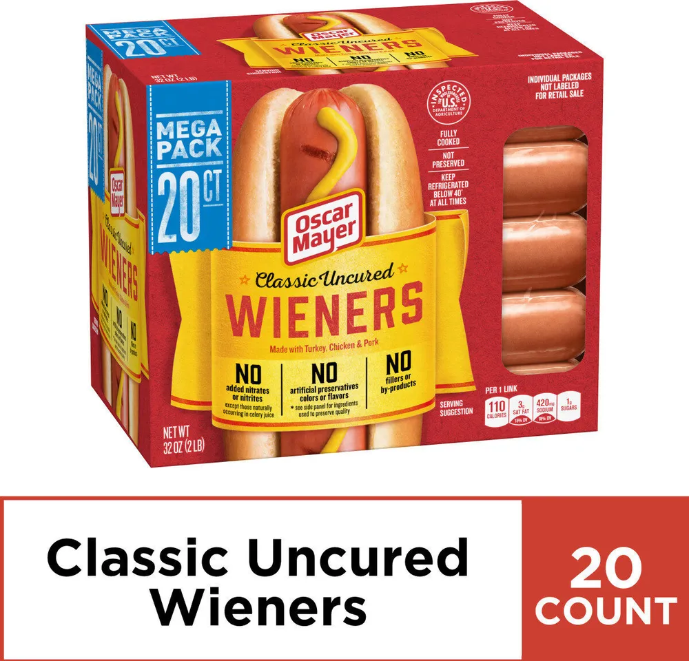 Classic uncured hot dogs