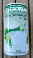 Young coconut juice with pulp