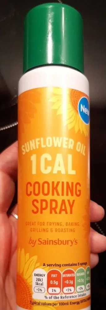 Sunflower oil emulsion cooking spray