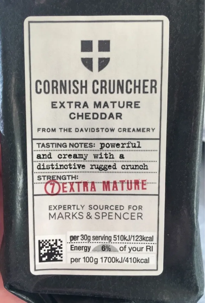 Cornish cruncher Cheddar extra mature