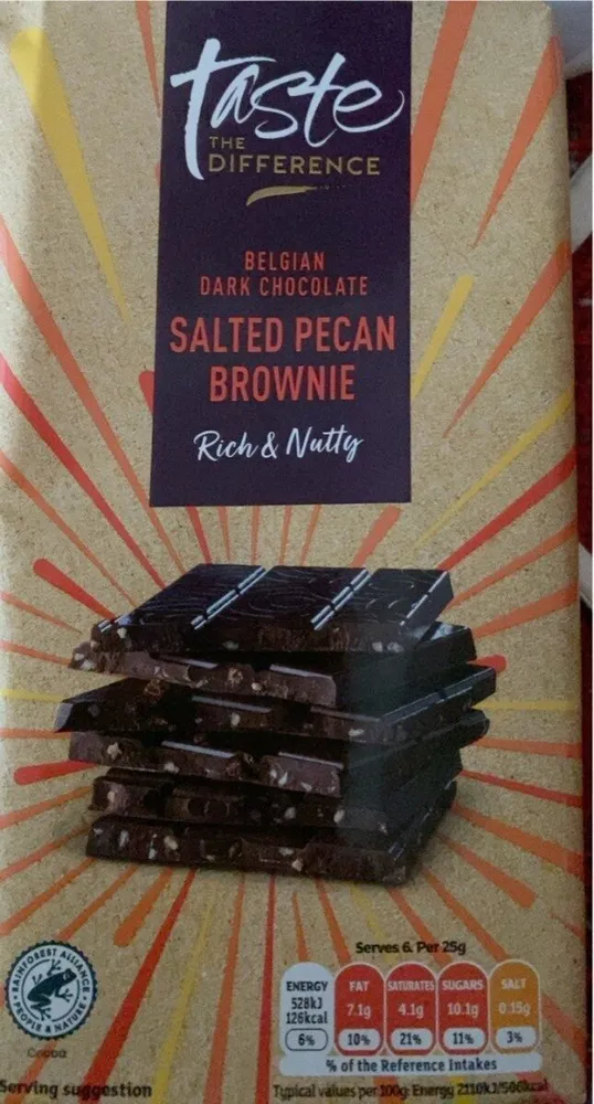 Dark chocolate Salted pecan brownie