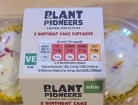 Plant pioneers two birthday cake cupcakes