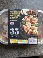 Mediterranean style chicken meatball bake