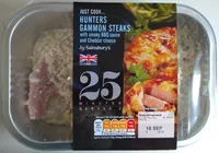 Hunters Gammon Steaks with Smoky BBQ Sauce and Cheddar Cheese