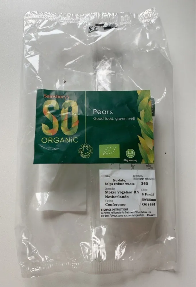 Sainsbury's SO Organic Pears