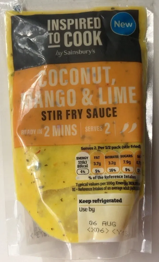 Coconut, Mango & Lime stir fry sauce