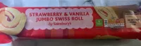 Strawberry & vanilla jumbo swiss roll