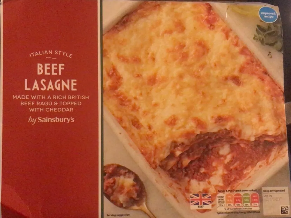 Beef lasagne
