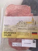 German wafer thin Brunswick salami
