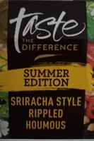 Sriracha style rippled houmous