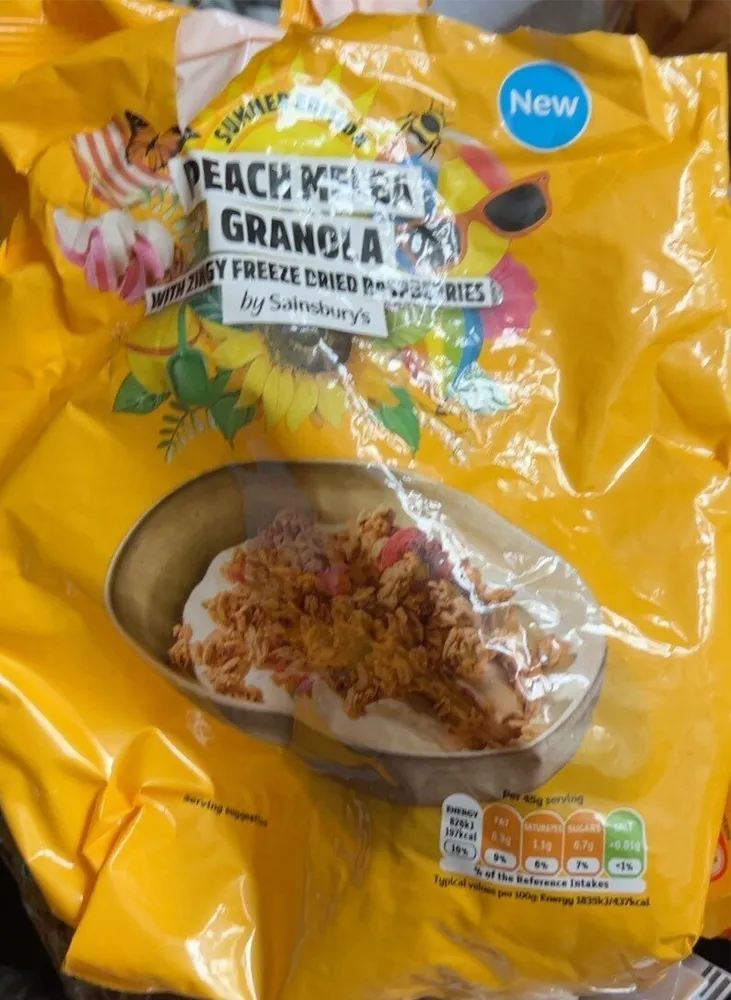 Peach melba granola