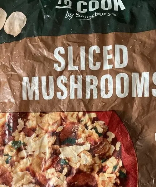 Sliced mushrooms