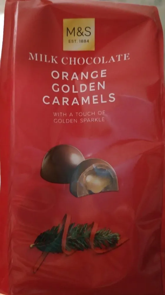 Milk chocolate orange golden caramels