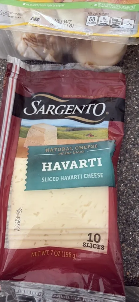 Sliced Havarti Cheese