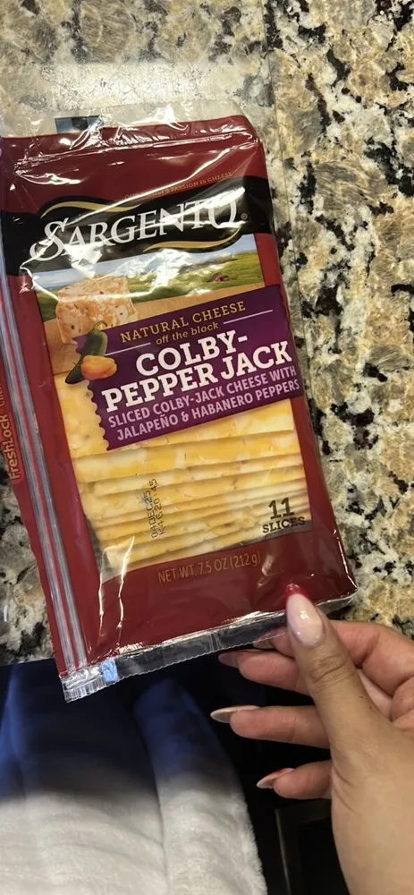 Colby-Pepper Jack Sliced Colby-Jack Cheese with Jalapeño & Habanero Peppers