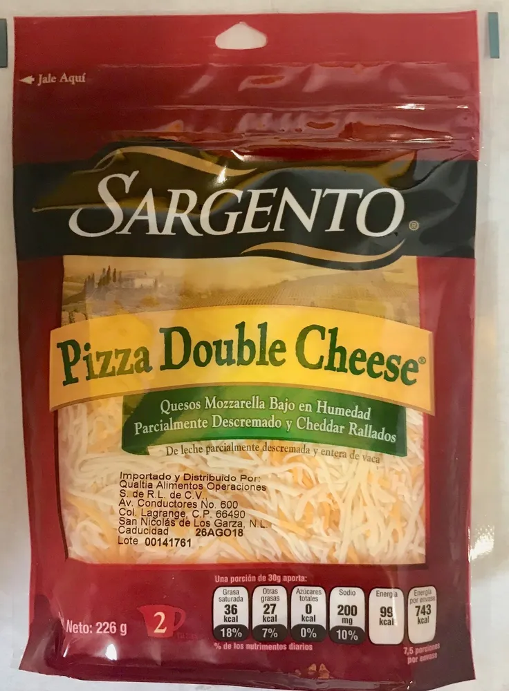 Queso mozzarella pizza double cheese