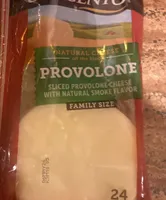 Sliced provolone natural cheese with natural smoke flavor, provolone