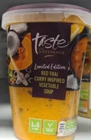 Red Thai curry inspired vegetable soup