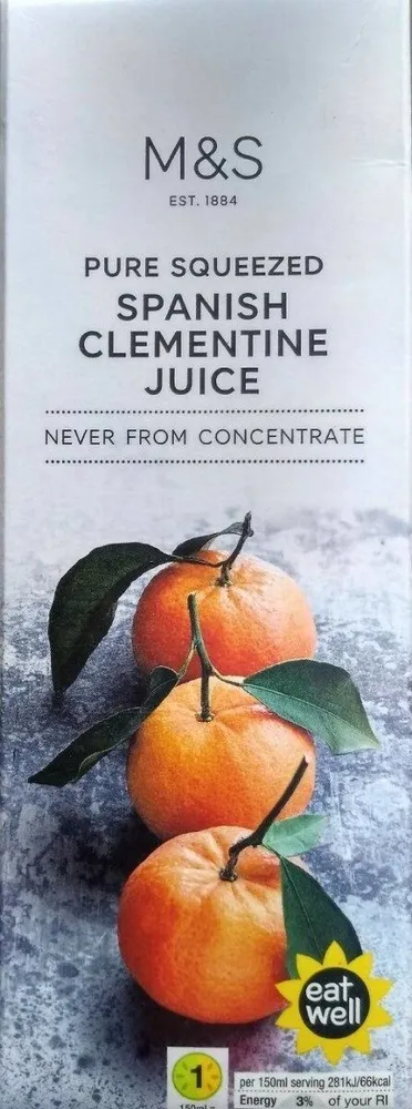 Pure squeezed spanish clementine juice