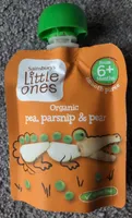 Organic pea, parsnip and pear